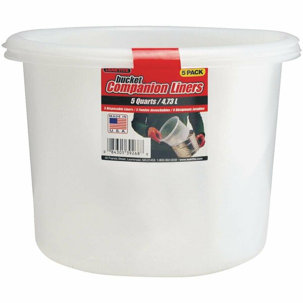 Leaktite 5qt Poly Pail Liner, 5PK T05QBC5P010